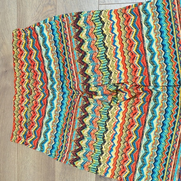 MULTIPLES Palazzo Pants Slinky Tribal Colorful Vibrant Summer 1X - Picture 7 of 7